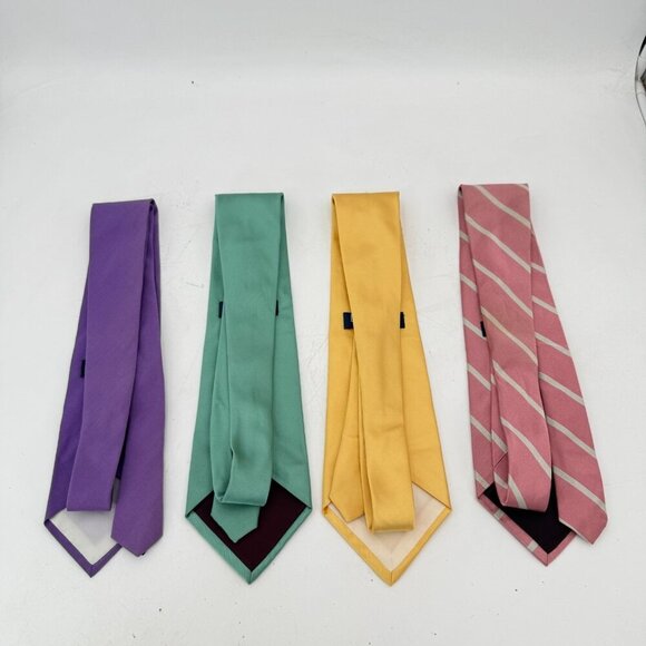 Lot Of 4 Vintage Polo Ralph Lauren Made in USA 100% Silk Neck Ties Men’s Tie - Picture 4 of 9